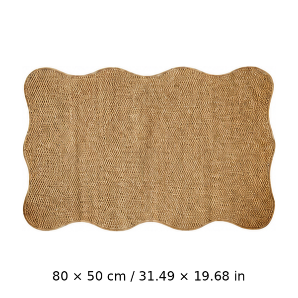 Sakerplus® Wavy Pineapple Circle Sisal Runner Rug