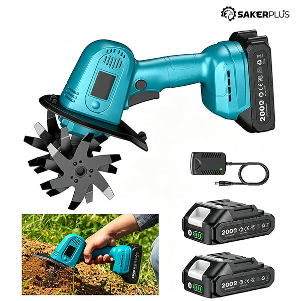 Sakerplus® Mini Cordless Electric Garden Tiller Cultivator