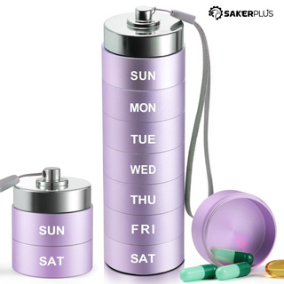Sakerplus® Portable Weekly Waterproof Pill Organizer