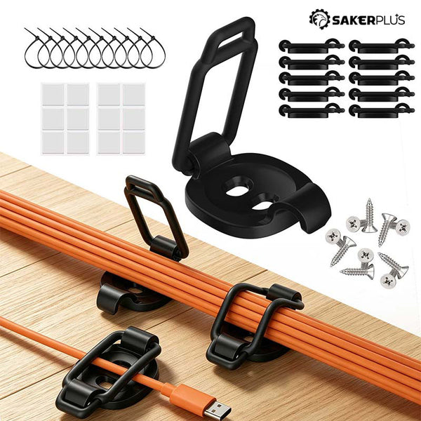 Sakerplus® Adjustable Elastic Cable Management Clips