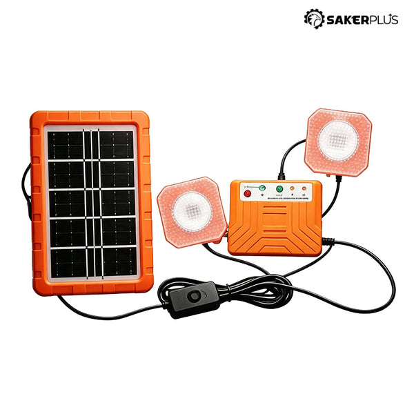 Sakerplus® Portable Solar Power System With LED Lights