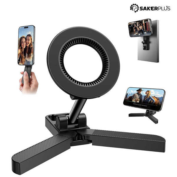 Sakerplus® Foldable Dual-Sided Magnetic Phone Stand