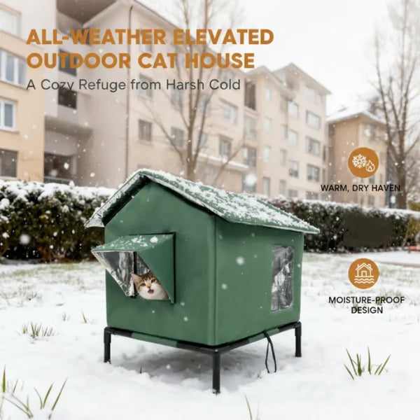 Sakerplus® Insulated Waterproof Outdoor Feral Cat House