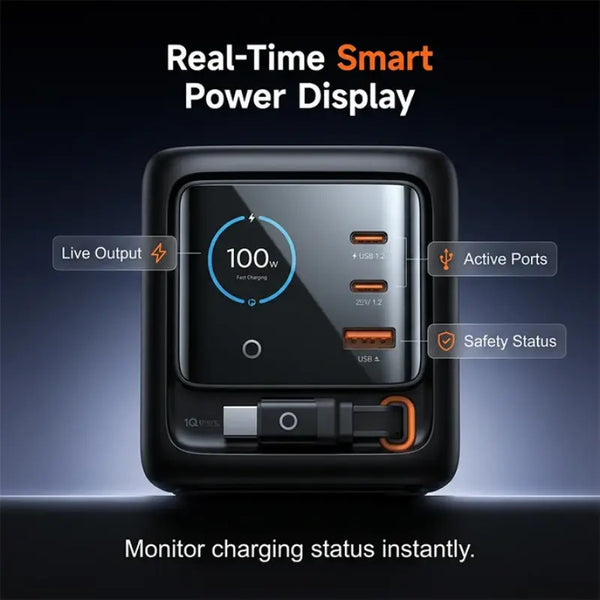 Sakerplus® 100W Retractable Cable Charging Station