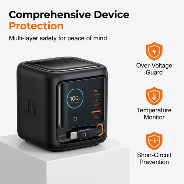 Sakerplus® 100W Retractable Cable Charging Station