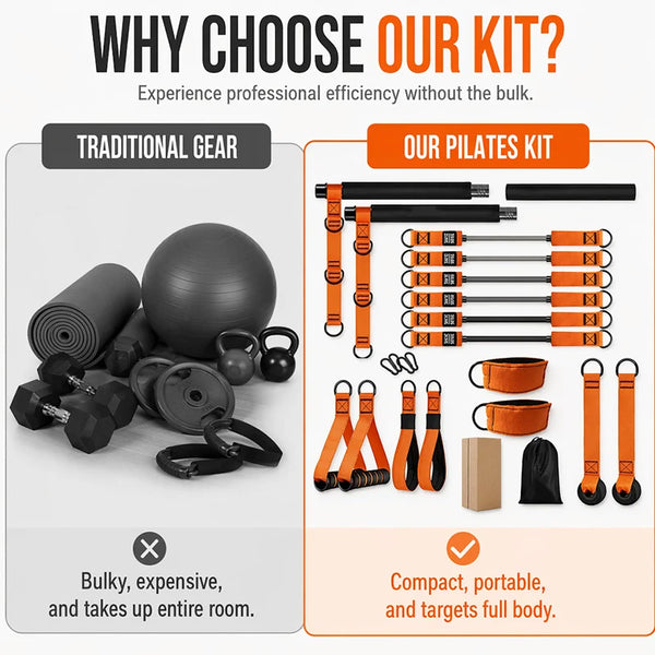 Sakerplus® Portable Pilates Resistance Bar Set