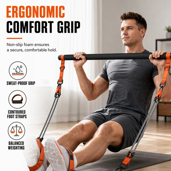 Sakerplus® Portable Pilates Resistance Bar Set