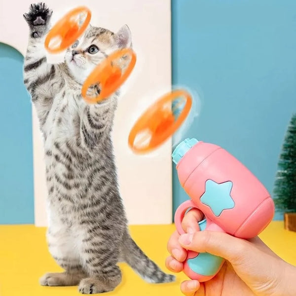 Sakerplus® LED Flying Spinner Launcher Gun Toy