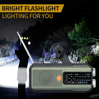 Sakerplus® Solar Hand Crank Emergency Weather Radio