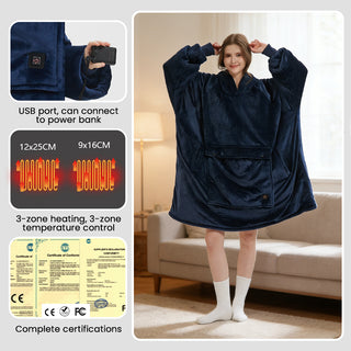 Sakerplus® Oversized Wearable Heated Blanket Hoodie