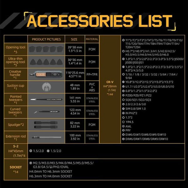 Sakerplus® 180-In-1 Precision Screwdriver Repair Tool Kit